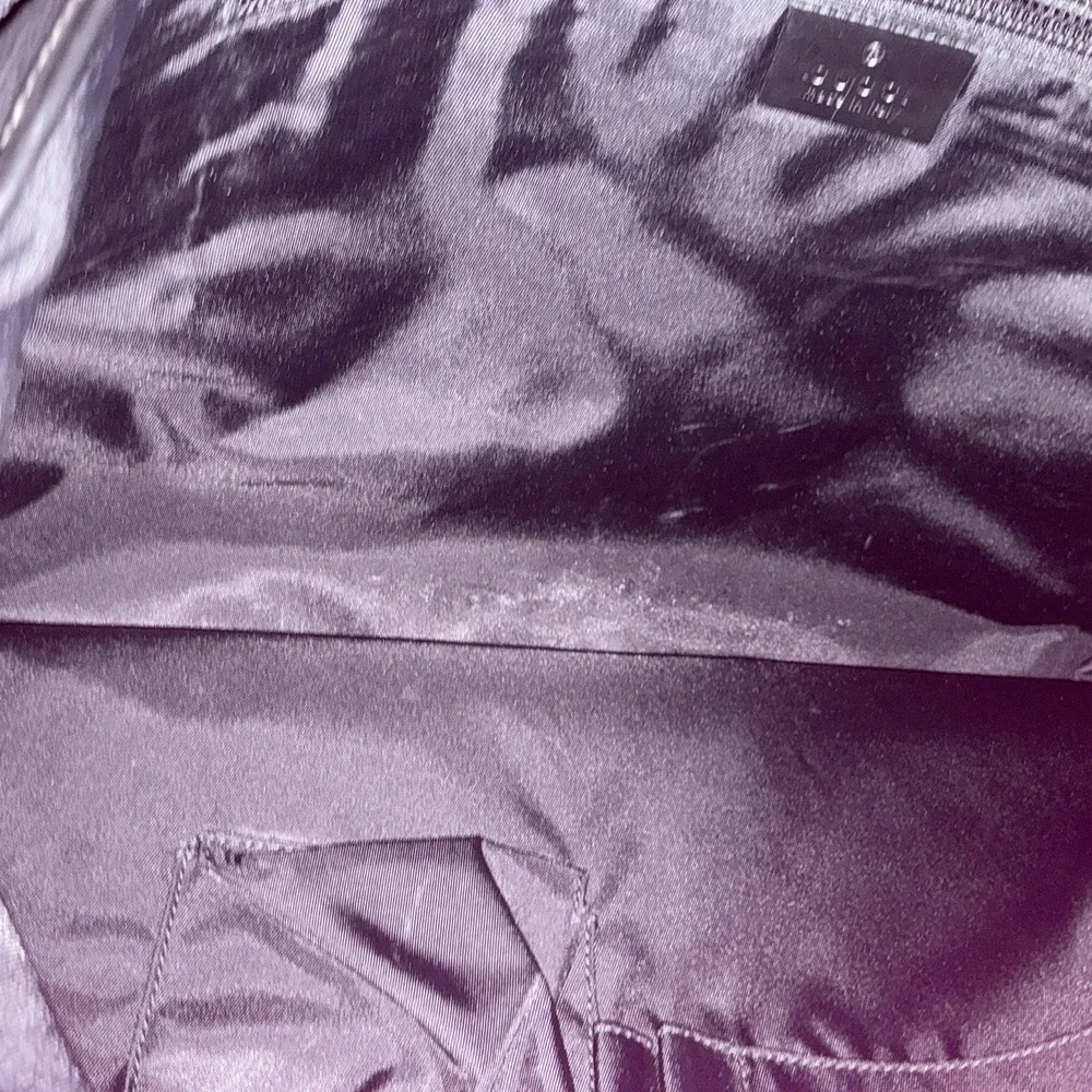 100% AUTH GUCCI INTERLOCKING GG BLACK CANVAS SHOULDER CROSSBODY BIG BAG‎ LAPTOP - Picture 5 of 6